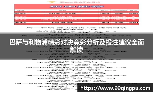 巴萨与利物浦精彩对决竞彩分析及投注建议全面解读
